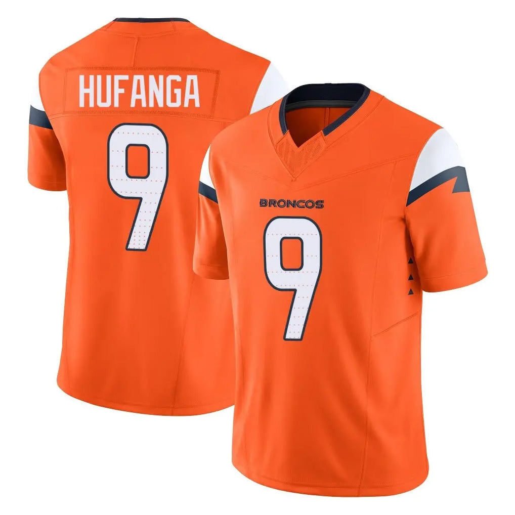 Parkc D.Broncos #9 Talanoa Hufanga Player Orange Vapor F.U.S.E. Limited Home Game Stitched Jerseys