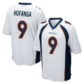 Parkc D.Broncos #9 Talanoa Hufanga Player White Game Stitched Jerseys