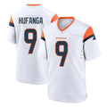 Parkc D.Broncos #9 Talanoa Hufanga Player White Home Game Stitched Jerseys