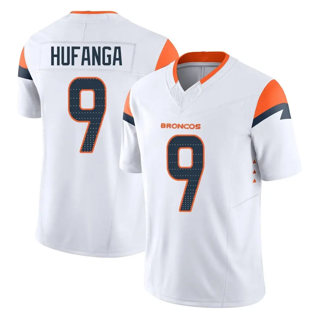 Parkc D.Broncos #9 Talanoa Hufanga Player White Limited Vapor F.U.S.E. Home Game Stitched Jerseys