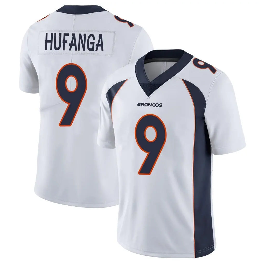 Parkc D.Broncos #9 Talanoa Hufanga Player White Vapor Untouchable Limited Home Game Stitched Jerseys