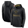 Parkc D.Cowboys Black Salute to Service Pullover Hoodies Limited Blank Player Stitched Jerseys