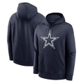 Parkc D.Cowboys Navy Pullover Hoodies Limited Blank Player Stitched Jerseys