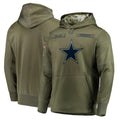 Parkc D.Cowboys Olive Salute to Service Pullover Hoodies Home Game Blank Player Stitched Jerseys