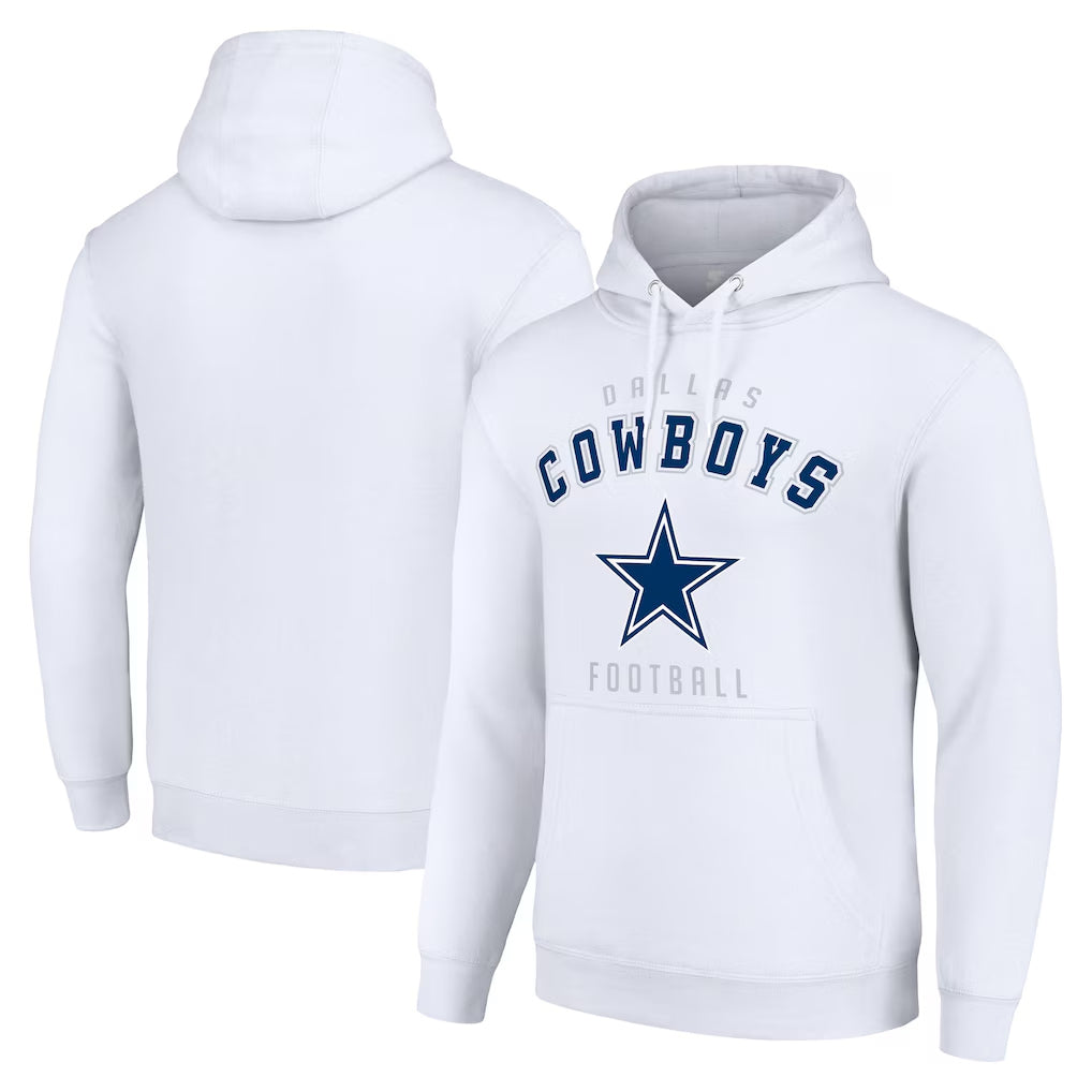 Parkc D.Cowboys White Pullover Hoodies Limited Blank Player Stitched Jerseys