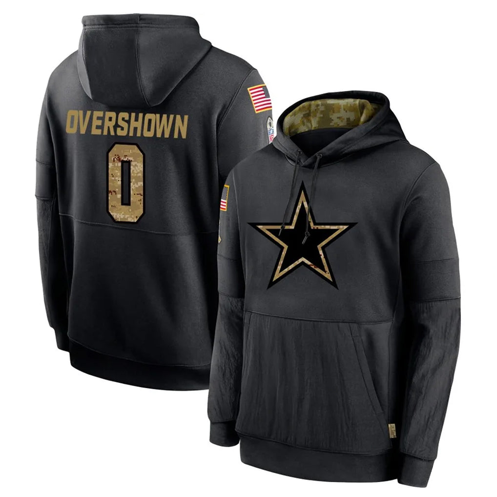 Parkc D.Cowboys #0 DeMarvion Overshown Player Black Salute to Service Pullover Hoodies Limited Stitched Jerseys