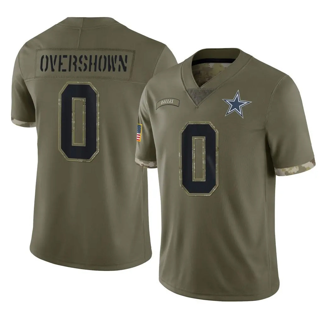 Parkc D.Cowboys #0 DeMarvion Overshown Player Olive Salute to Service Limited Game Stitched Jerseys
