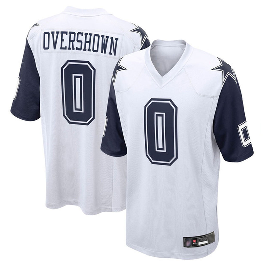 Parkc D.Cowboys #0 DeMarvion Overshown Player White-Navy Home Game Stitched Jerseys