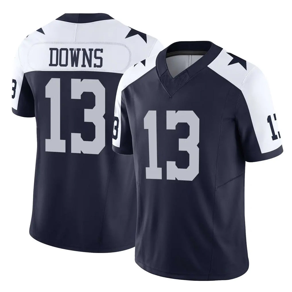 Parkc D.Cowboys #13 Caleb Downs Player Navy-White Limited Alternate Vapor F.U.S.E. Home Game Stitched Jerseys