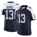 Parkc D.Cowboys #13 Caleb Downs Player Navy-White Limited Alternate Vapor F.U.S.E. Home Game Stitched Jerseys