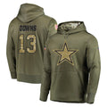 Parkc D.Cowboys #13 Caleb Downs Player Olive Salute to Service Pullover Hoodies Home Game Stitched Jerseys