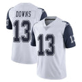Parkc D.Cowboys #13 Caleb Downs Player White-Navy Limited Color Rush Vapor Untouchable Home Game Stitched Jerseys