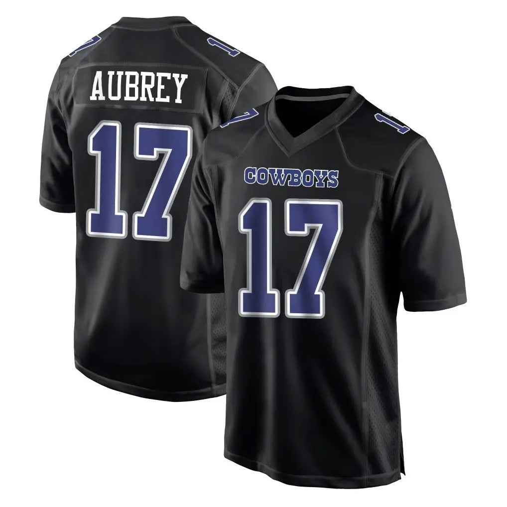 Parkc D.Cowboys #17 Brandon Aubrey Player Carbon Black Fashion Home Game Stitched Jerseys