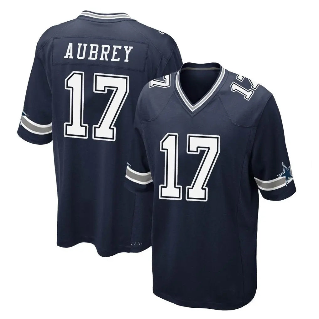 Parkc D.Cowboys #17 Brandon Aubrey Player Navy Home Game Stitched Jerseys