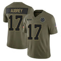Parkc D.Cowboys #17 Brandon Aubrey Player Olive 2025 Salute to Service Limited Home Game Stitched Jerseys