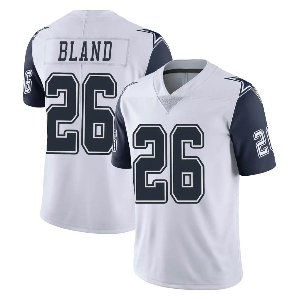 Parkc D.Cowboys #26 DaRon Bland Player White-Navy Limited Color Rush Vapor Untouchable Home Game Stitched Jerseys