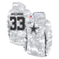 Parkc D.Cowboys #33 Javonte Williams Player Arctic Camo Salute to Service Hoodies Limited Game Stitched Jerseys