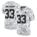 Parkc D.Cowboys #33 Javonte Williams Player Arctic Camo Salute to Service Limited Home Game Stitched Jerseys