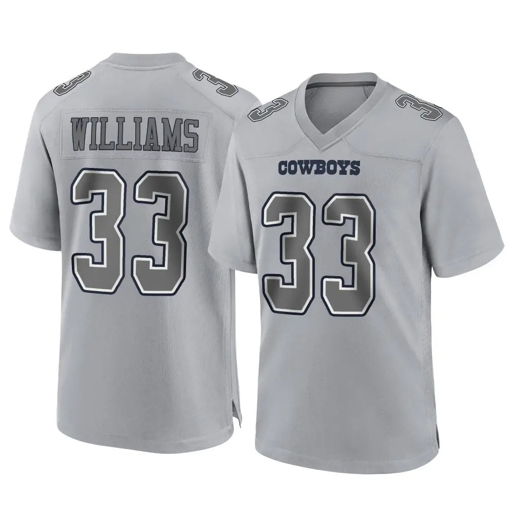 Parkc D.Cowboys #33 Javonte Williams Player Gray Atmosphere Fashion Home Game Stitched Jerseys