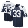 Parkc D.Cowboys #33 Javonte Williams Player Navy-White Alternate Home Game Stitched Jerseys