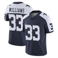 Parkc D.Cowboys #33 Javonte Williams Player Navy-White Limited Alternate Vapor Untouchable Home Game Stitched Jerseys