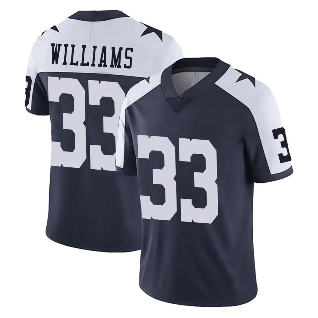Parkc D.Cowboys #33 Javonte Williams Player Navy-White Limited Alternate Vapor Untouchable Home Game Stitched Jerseys