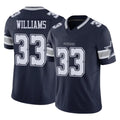 Parkc D.Cowboys #33 Javonte Williams Player Navy Limited Vapor F.U.S.E. Home Game Stitched Jerseys