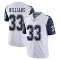 Parkc D.Cowboys #33 Javonte Williams Player White-Navy Limited Color Rush Vapor Untouchable Home Game Stitched Jerseys