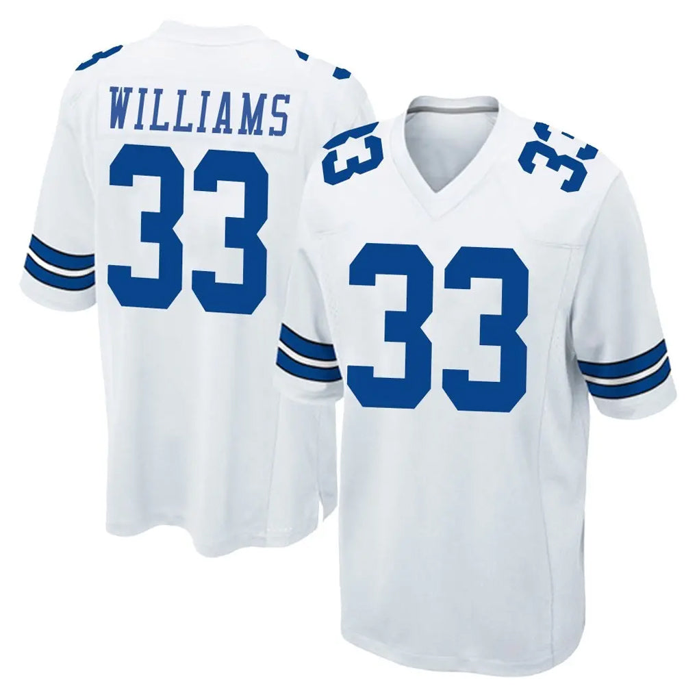 Parkc D.Cowboys #33 Javonte Williams Player White Home Game Stitched Jerseys
