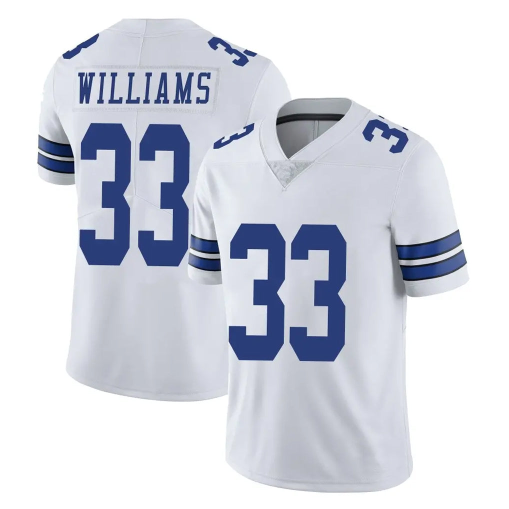 Parkc D.Cowboys #33 Javonte Williams Player White Vapor Untouchable Limited Home Game Stitched Jerseys