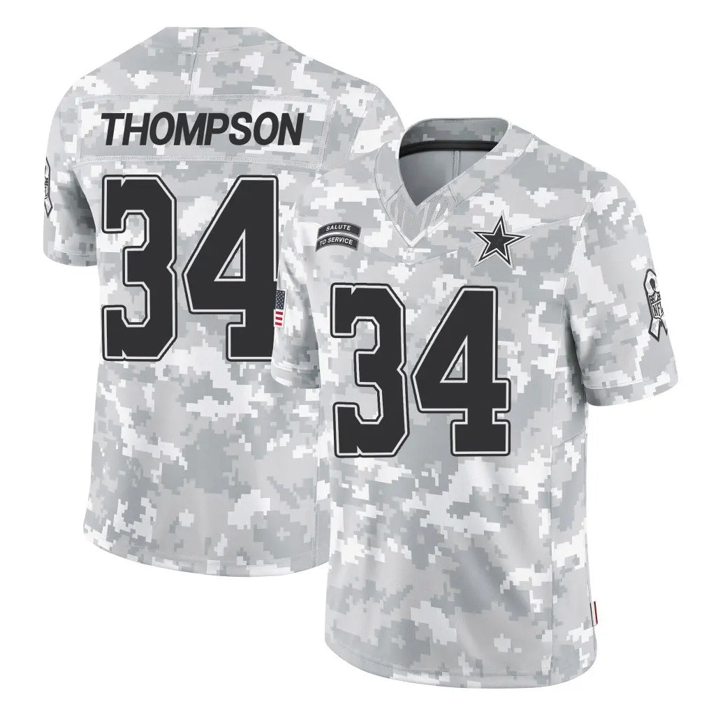 Parkc D.Cowboys #34 Jalen Thompson Player Arctic Camo Salute to Service Limited Home Game Stitched Jerseys