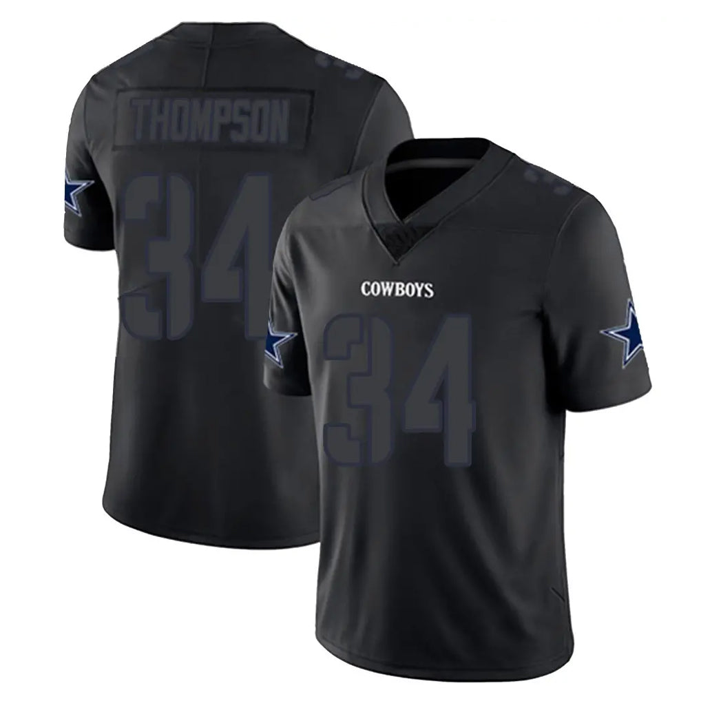 Parkc D.Cowboys #34 Jalen Thompson Player Black Impact Limited Home Game Stitched Jerseys