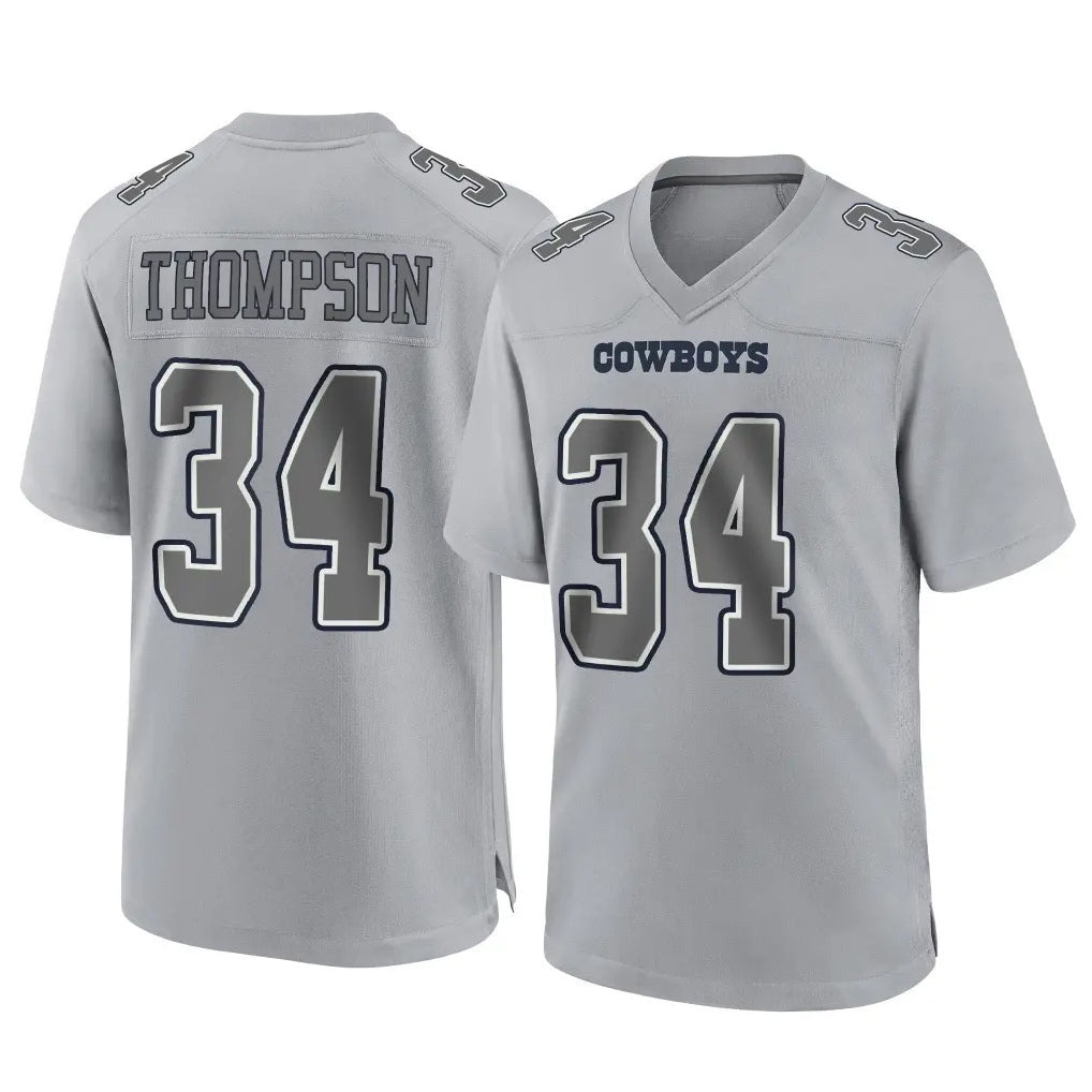 Parkc D.Cowboys #34 Jalen Thompson Player Gray Atmosphere Fashion Home Game Stitched Jerseys