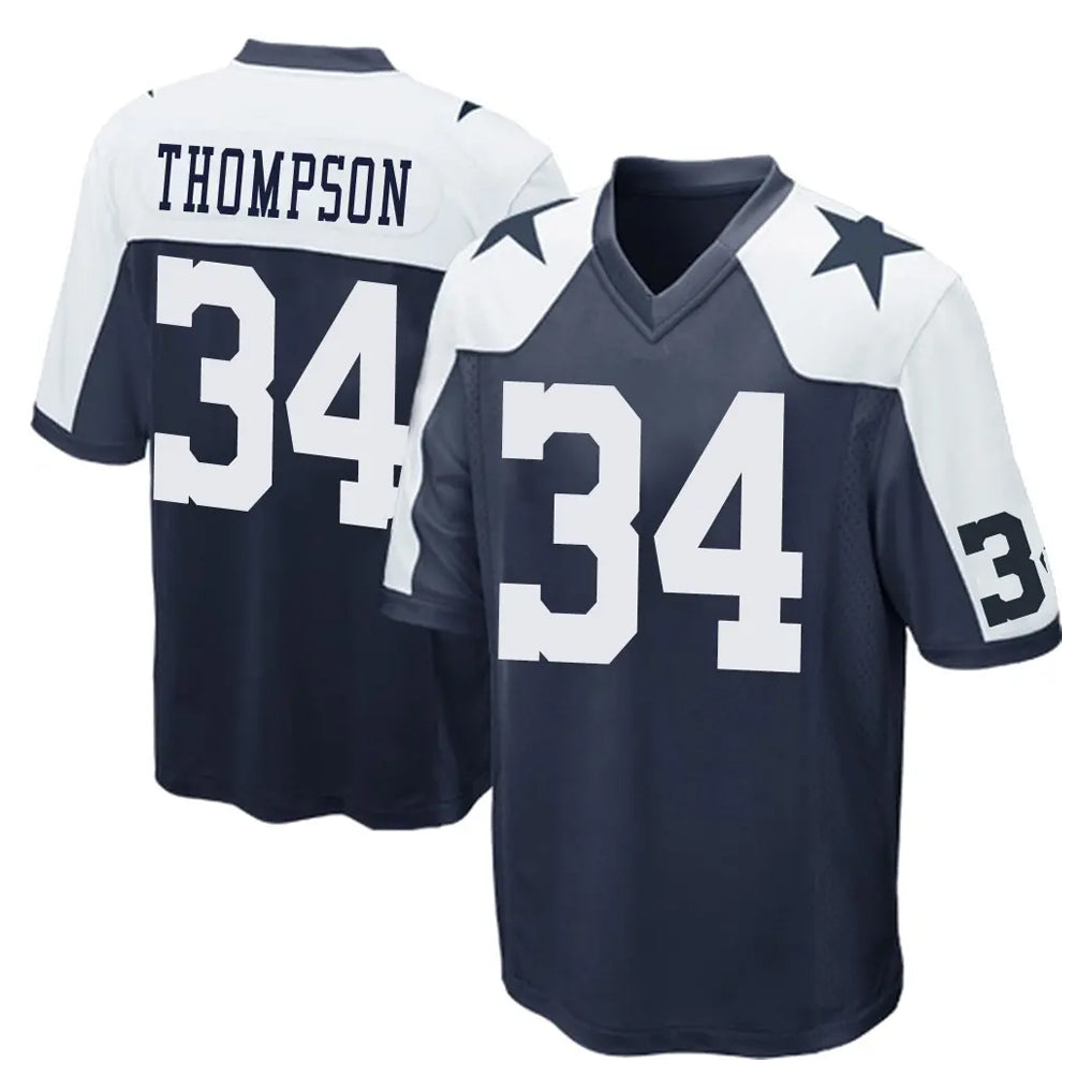 Parkc D.Cowboys #34 Jalen Thompson Player Navy-White Alternate Home Game Stitched Jerseys