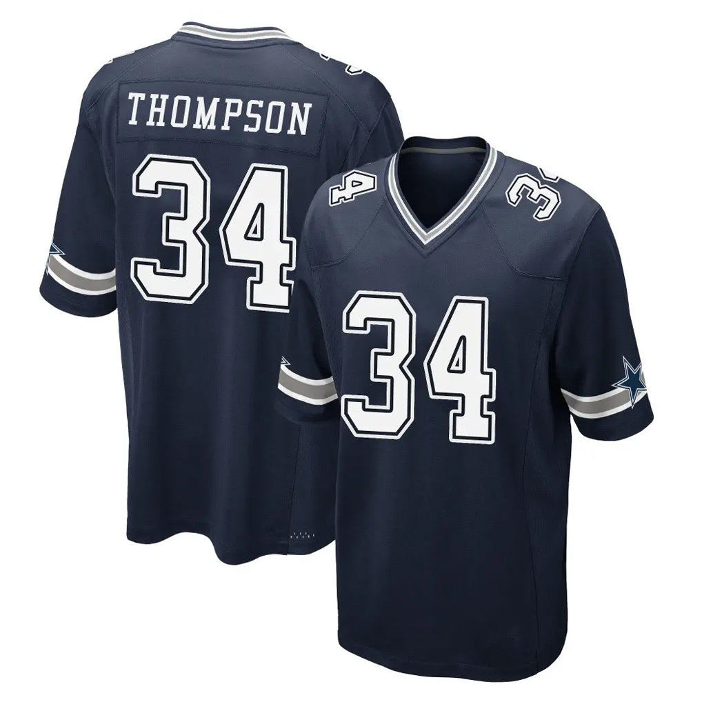 Parkc D.Cowboys #34 Jalen Thompson Player Navy Home Game Stitched Jerseys