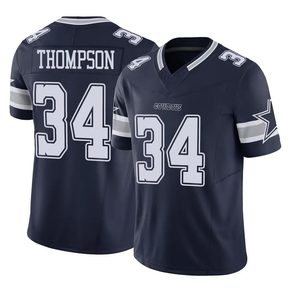 Parkc D.Cowboys #34 Jalen Thompson Player Navy Limited Vapor F.U.S.E. Home Game Stitched Jerseys