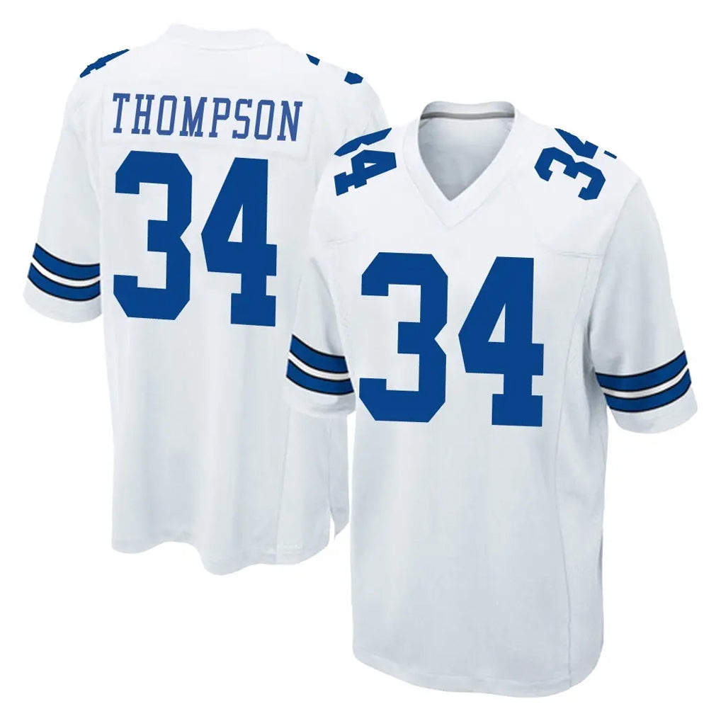 Parkc D.Cowboys #34 Jalen Thompson Player White Home Game Stitched Jerseys