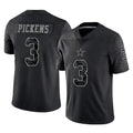 Parkc D.Cowboys #3 George Pickens Player Black Limited Reflective Home Game Stitched Jerseys