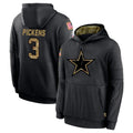 Parkc D.Cowboys #3 George Pickens Player Black Salute to Service Pullover Hoodies Limited Stitched Jerseys