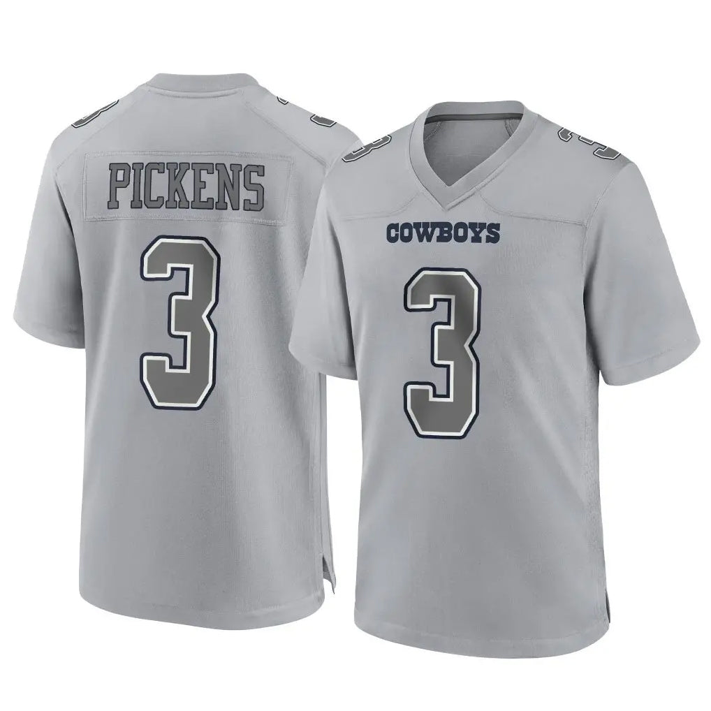 Parkc D.Cowboys #3 George Pickens Player Gray Atmosphere Fashion Home Game Stitched Jerseys