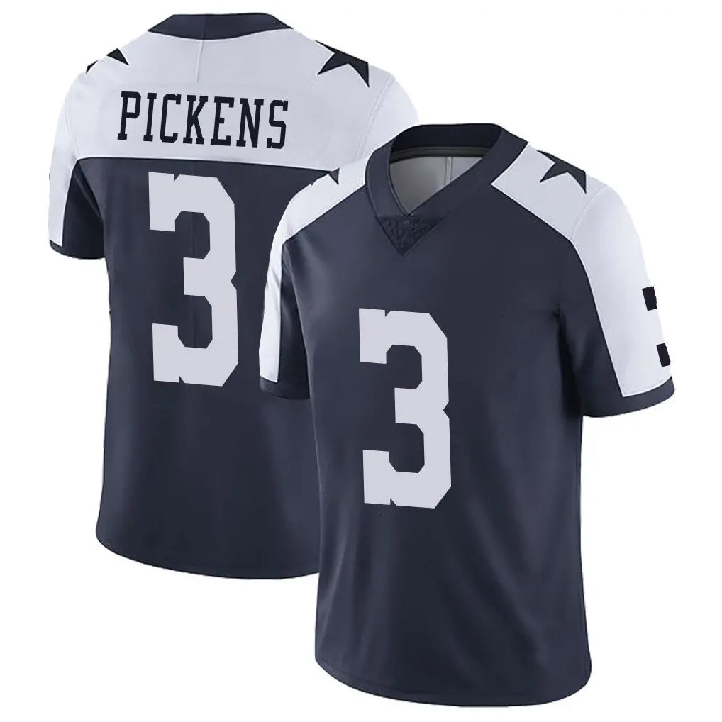 Parkc D.Cowboys #3 George Pickens Player Navy-White Limited Alternate Vapor Untouchable Home Game Stitched Jerseys