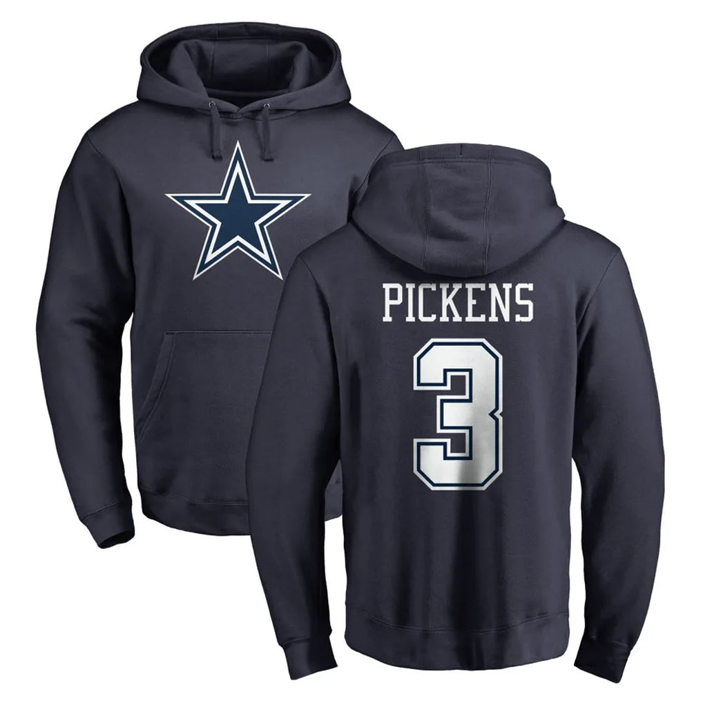 Parkc D.Cowboys #3 George Pickens Player Navy Pullover Hoodies Limited Stitched Jerseys