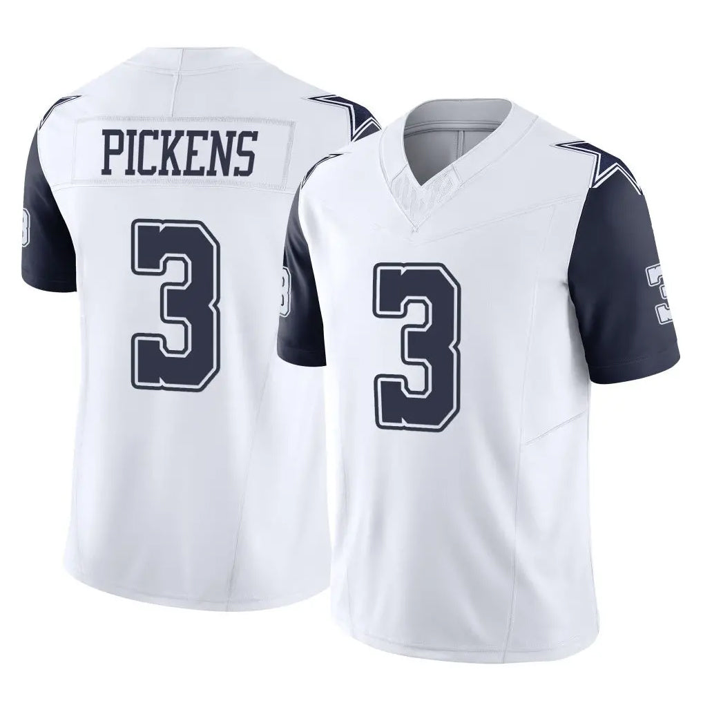 Parkc D.Cowboys #3 George Pickens Player White-Navy Limited Vapor F.U.S.E. Home Game Stitched Jerseys
