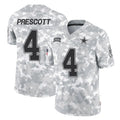 Parkc D.Cowboys #4 Dak Prescott Player Arctic Camo Salute to Service Limited Home Game Stitched Jerseys