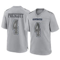 Parkc D.Cowboys #4 Dak Prescott Player Gray Atmosphere Fashion Home Game Stitched Jerseys