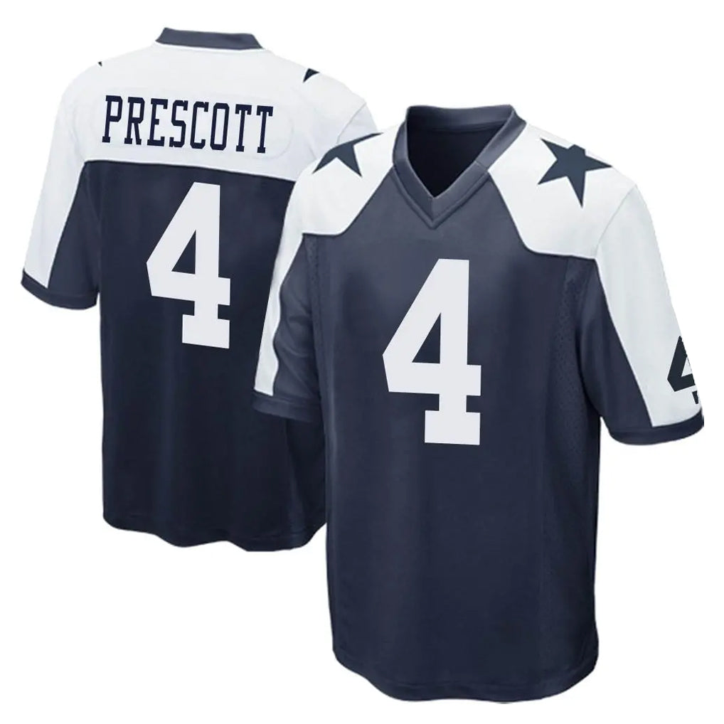 Parkc D.Cowboys #4 Dak Prescott Player Navy-White Alternate Home Game Stitched Jerseys