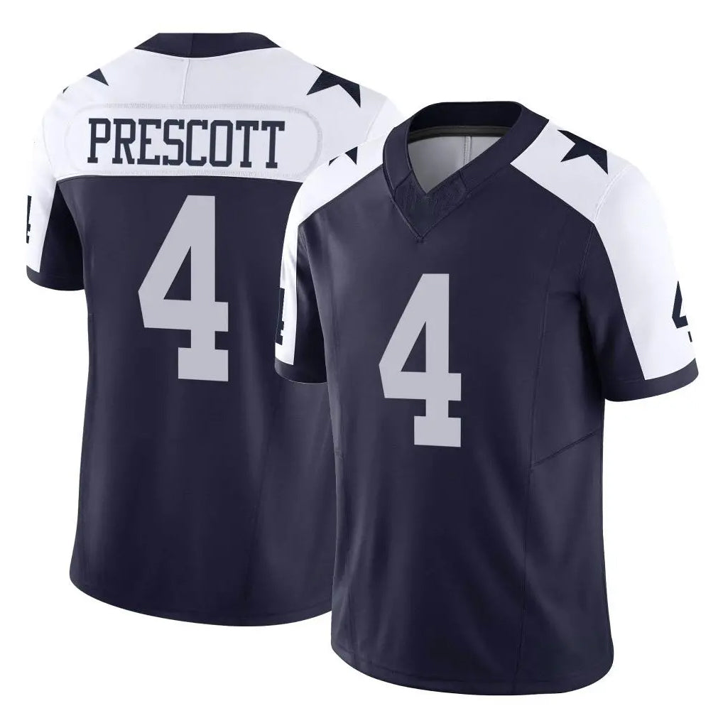 Parkc D.Cowboys #4 Dak Prescott Player Navy-White Limited Alternate Vapor F.U.S.E. Home Game Stitched Jerseys