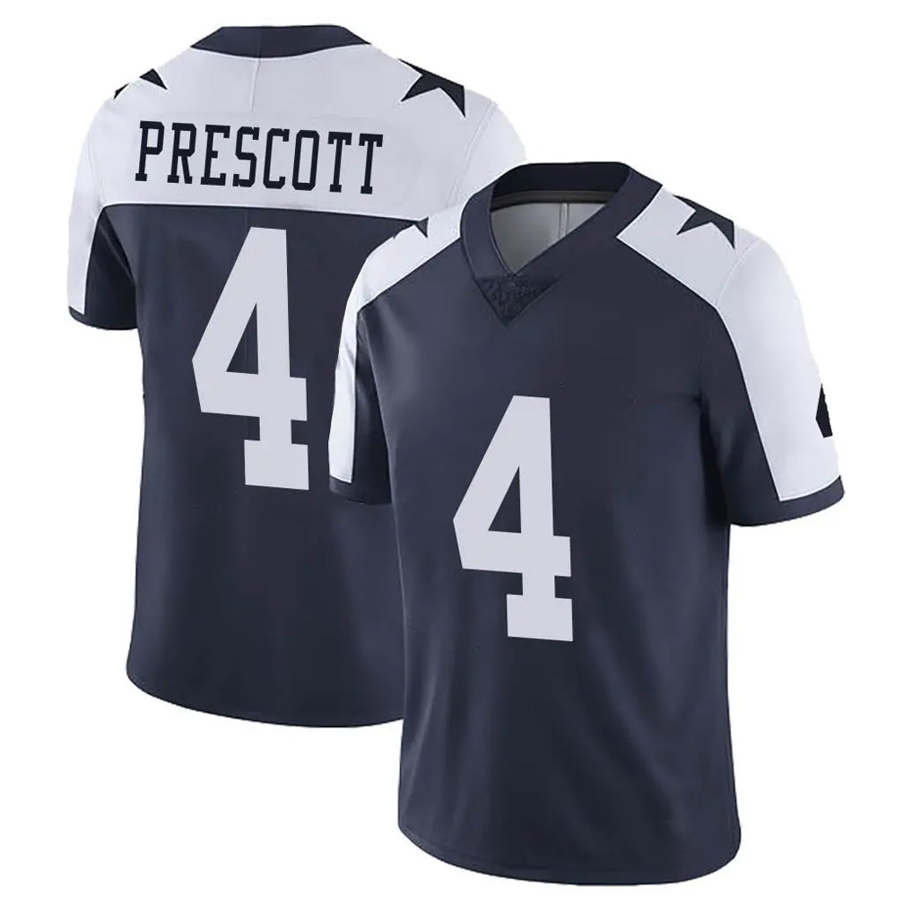 Parkc D.Cowboys #4 Dak Prescott Player Navy-White Limited Alternate Vapor Untouchable Home Game Stitched Jerseys