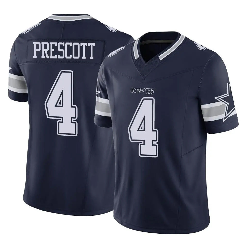 Parkc D.Cowboys #4 Dak Prescott Player Navy Limited Vapor F.U.S.E. Home Game Stitched Jerseys