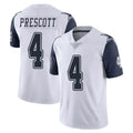 Parkc D.Cowboys #4 Dak Prescott Player White-Navy Limited Color Rush Vapor Untouchable Home Game Stitched Jerseys